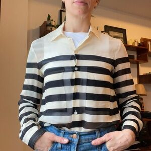 Striped silk blouse